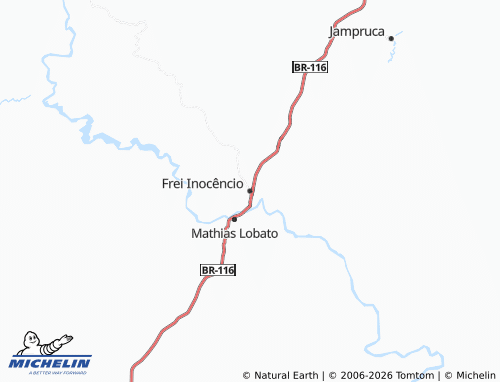 Mappa MICHELIN Frei Inocêncio - ViaMichelin