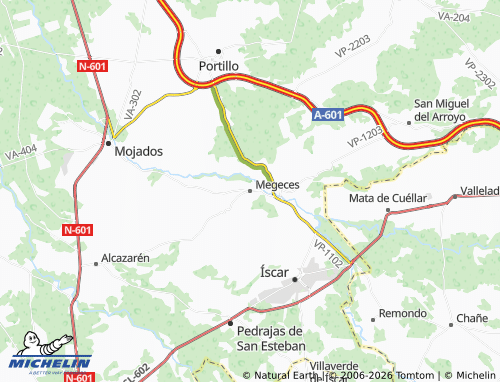 MICHELIN Megeces map - ViaMichelin