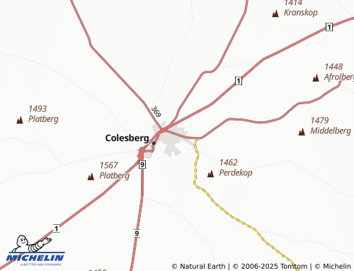 MICHELIN Colesberg Industrial map - ViaMichelin