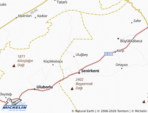 Mapa MICHELIN Uluğbey - ViaMichelin