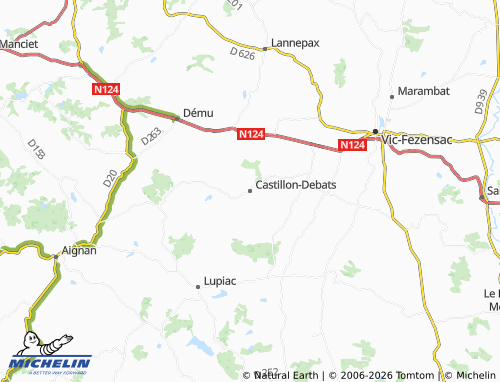 Mapa MICHELIN Castillon-Debats - ViaMichelin