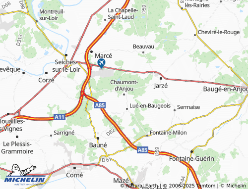 MICHELIN Chaumont-d'Anjou map - ViaMichelin