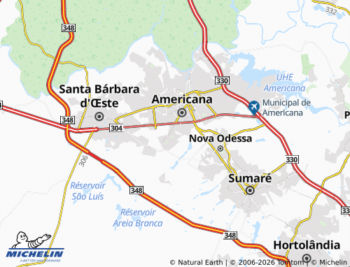Mapa MICHELIN Jardim Primavera - ViaMichelin