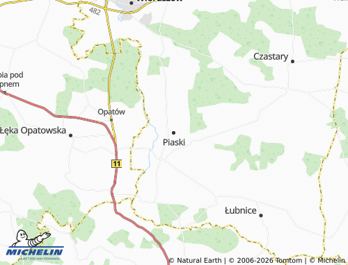 MICHELIN Piaski map - ViaMichelin