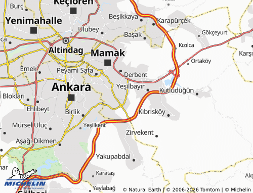 MICHELIN Akşemsettin map - ViaMichelin