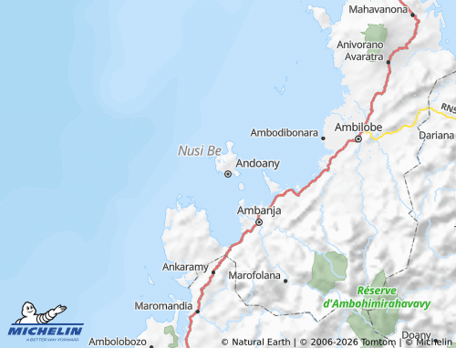 Mapa MICHELIN Nosy-Be - ViaMichelin