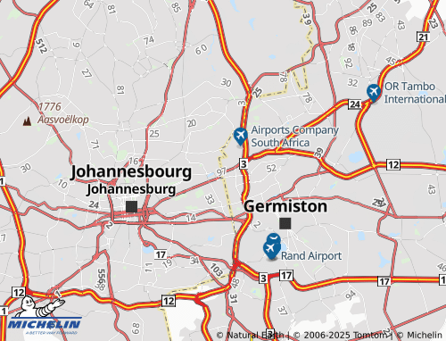 MICHELIN Bedfordview Extension 62 map - ViaMichelin