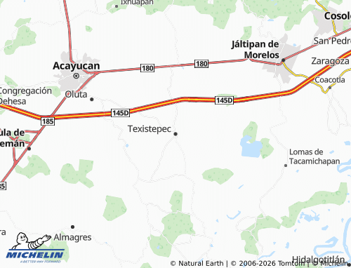 MICHELIN Texistepec map - ViaMichelin