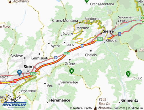 Mappa MICHELIN Granges - ViaMichelin