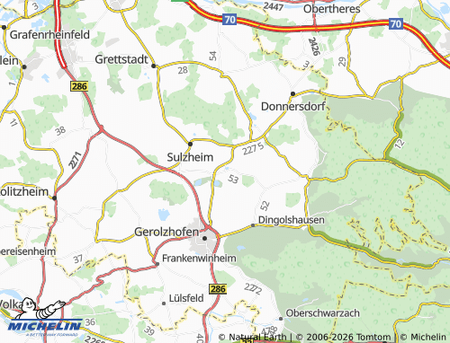 MICHELIN Mönchstockheim map - ViaMichelin
