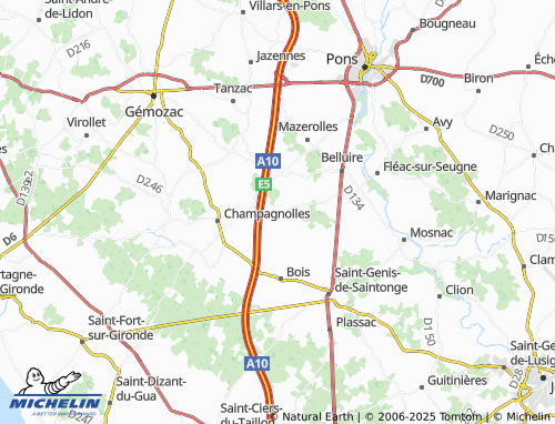 Carte MICHELIN Saint-Palais-de-Phiolin - ViaMichelin