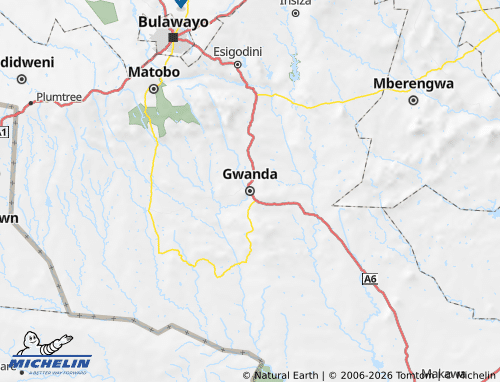 Mappa MICHELIN Matabeleland South - ViaMichelin