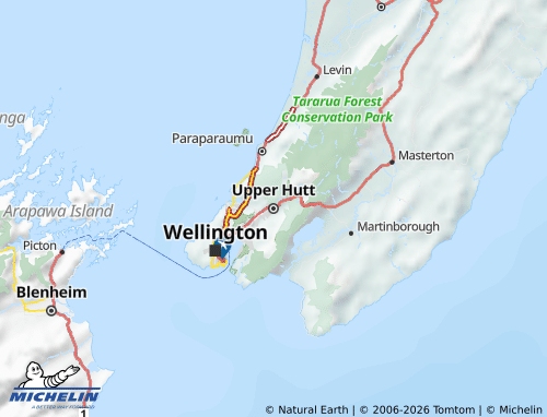 Mapa MICHELIN Upper Hutt - ViaMichelin