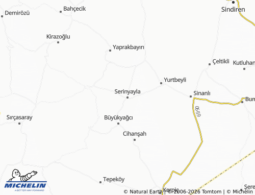 Mappa MICHELIN Serinyayla - ViaMichelin