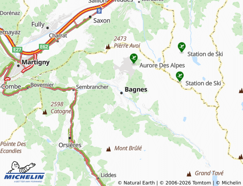 Mappa MICHELIN Bagnes - ViaMichelin