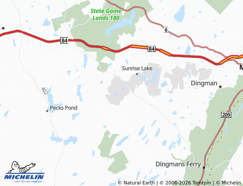 Carte MICHELIN Conashaugh Lakes - ViaMichelin