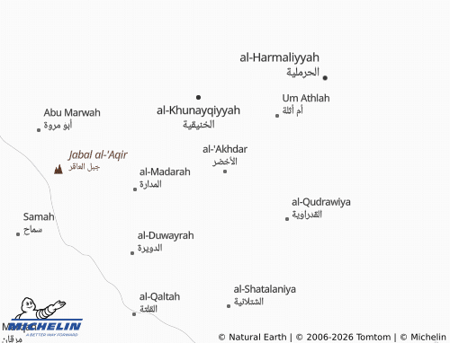 Carte MICHELIN al-'Akhdar - ViaMichelin