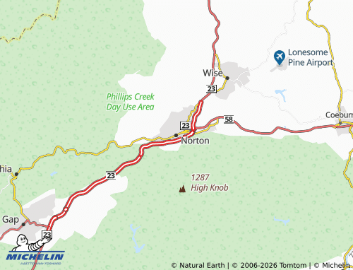 Mappa MICHELIN Norton - ViaMichelin