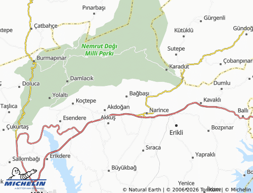 MICHELIN Bağbaşı map - ViaMichelin