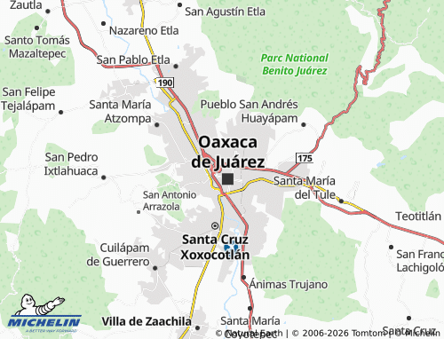 Kaart MICHELIN Guelaguetza - ViaMichelin