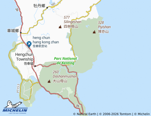 MICHELIN Manzhou Township map - ViaMichelin