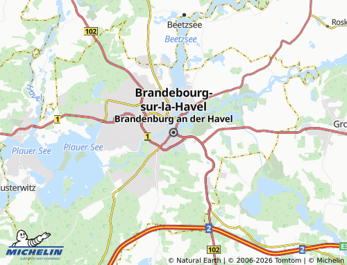 MICHELIN-Landkarte Brandenburg an der Havel - ViaMichelin