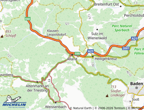 Mapa MICHELIN Alland - ViaMichelin