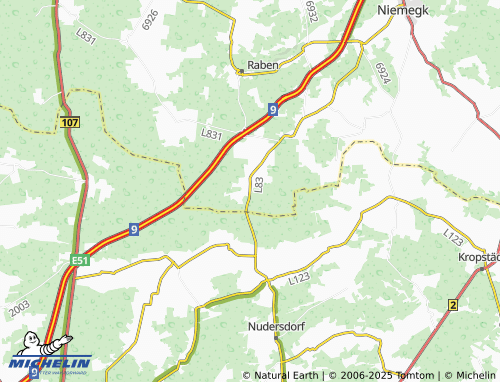 MICHELIN Groß Marzehns map - ViaMichelin