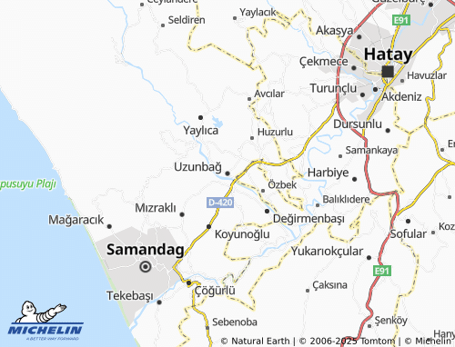 MICHELIN Uzunbağ map - ViaMichelin