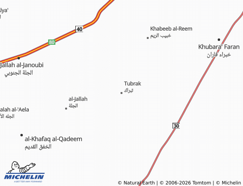 MICHELIN Tebrak map - ViaMichelin