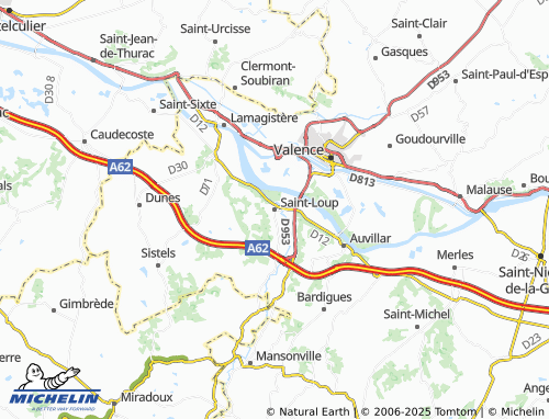 MICHELIN Saint-Loup map - ViaMichelin