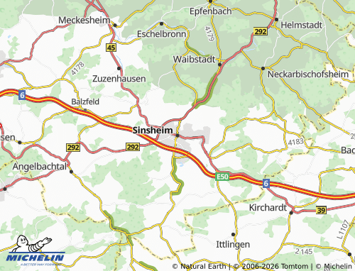 Mapa MICHELIN Sinsheim - ViaMichelin
