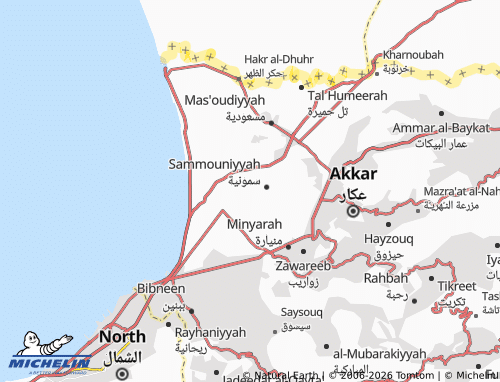 MICHELIN Qaabrine map - ViaMichelin
