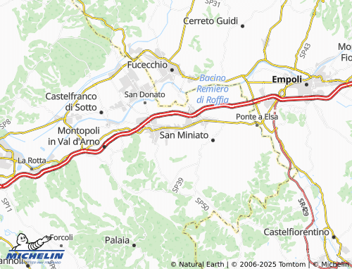 MICHELIN Cigoli map - ViaMichelin