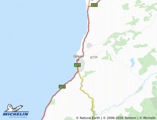 MICHELIN Girvan map - ViaMichelin