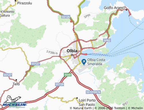 Carte MICHELIN Olbia - ViaMichelin