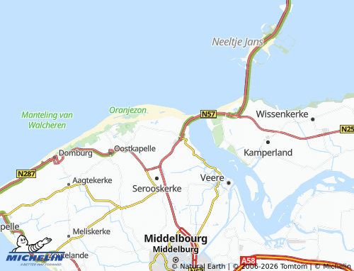 Carte MICHELIN Vrouwenpolder - ViaMichelin