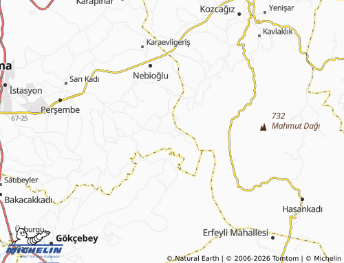 MICHELIN Akçahatipler map - ViaMichelin