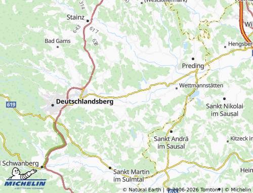 Mapa MICHELIN Groß Sankt Florian - ViaMichelin