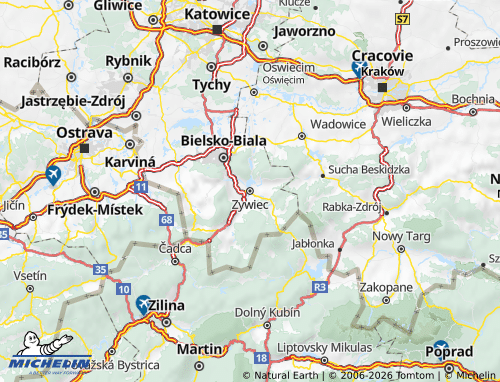MICHELIN-Landkarte Zywiecki - ViaMichelin