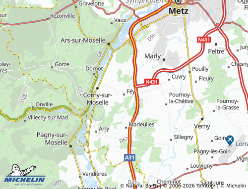 Mapa MICHELIN Féy - ViaMichelin