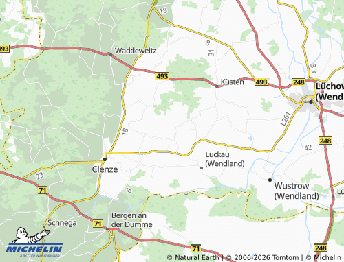 MICHELIN Püggen map - ViaMichelin