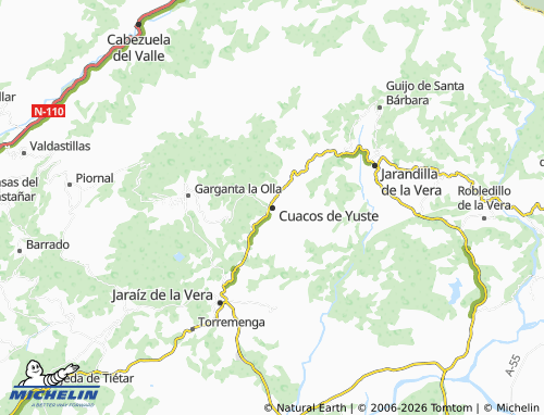 Mapa MICHELIN Cuacos de Yuste - ViaMichelin