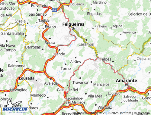 MICHELIN Airães map - ViaMichelin
