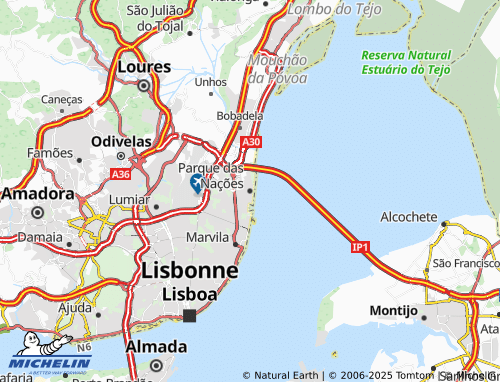 MICHELIN Parque das Nações map - ViaMichelin