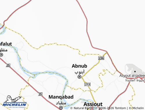 Mappa MICHELIN Nazlat al-Qadadeeh - ViaMichelin