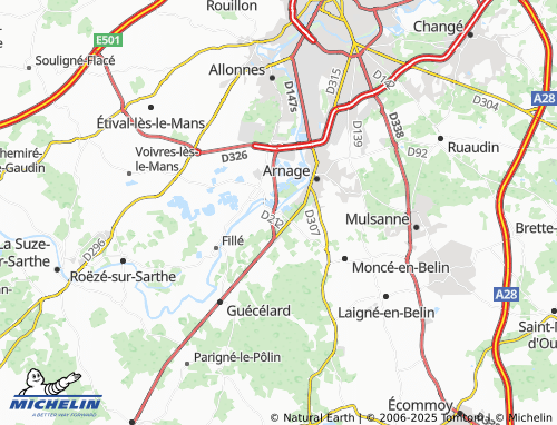 MICHELIN Les Loges map - ViaMichelin