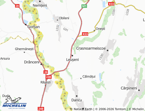 Mapa MICHELIN Leușeni - ViaMichelin