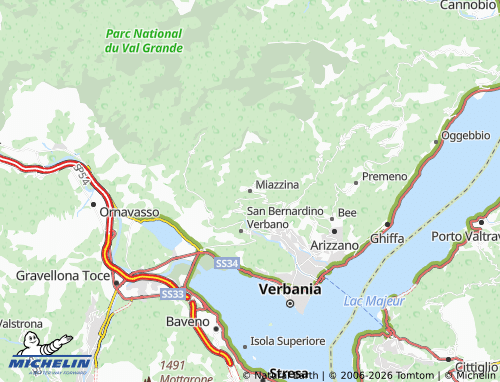 MICHELIN Miazzina map - ViaMichelin