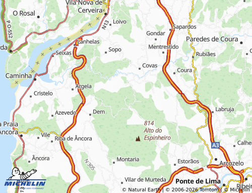 Mapa MICHELIN Corga - ViaMichelin
